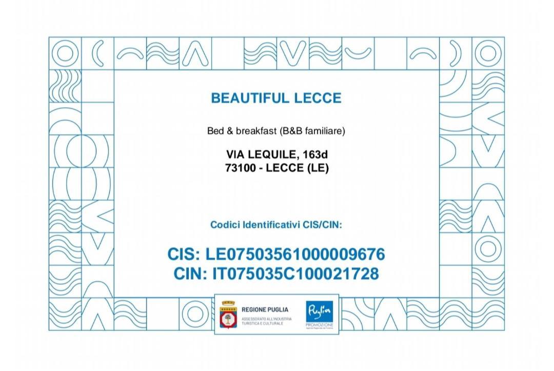Beautiful Lecce Bed and Breakfast Exteriör bild